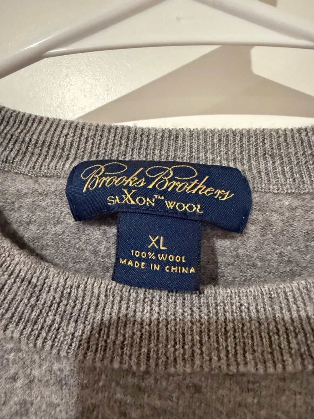 Brooks Brothers Gray Wool Crewneck Sweater